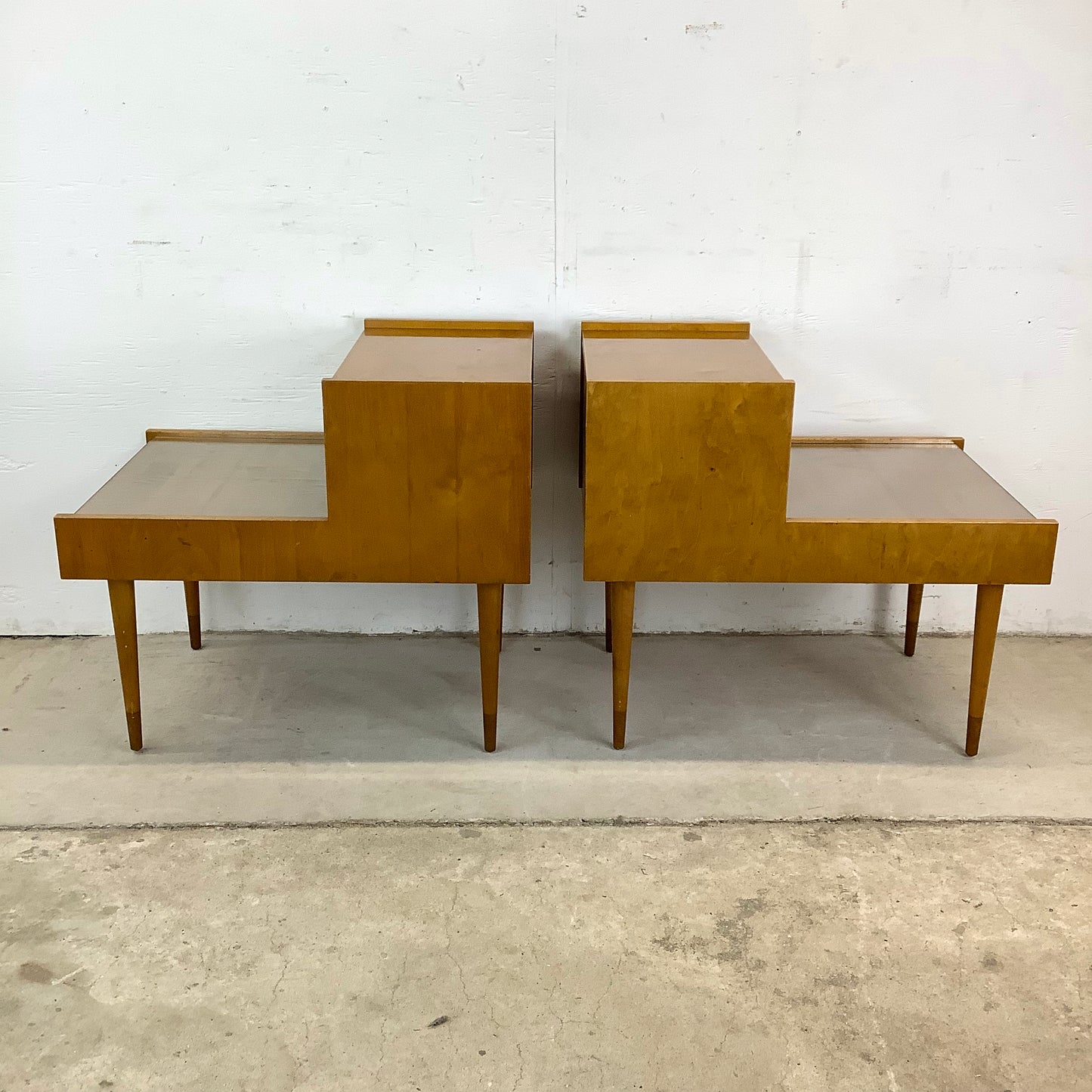 Mid-Century Two Tier Nightstands attr. Edmond Spence