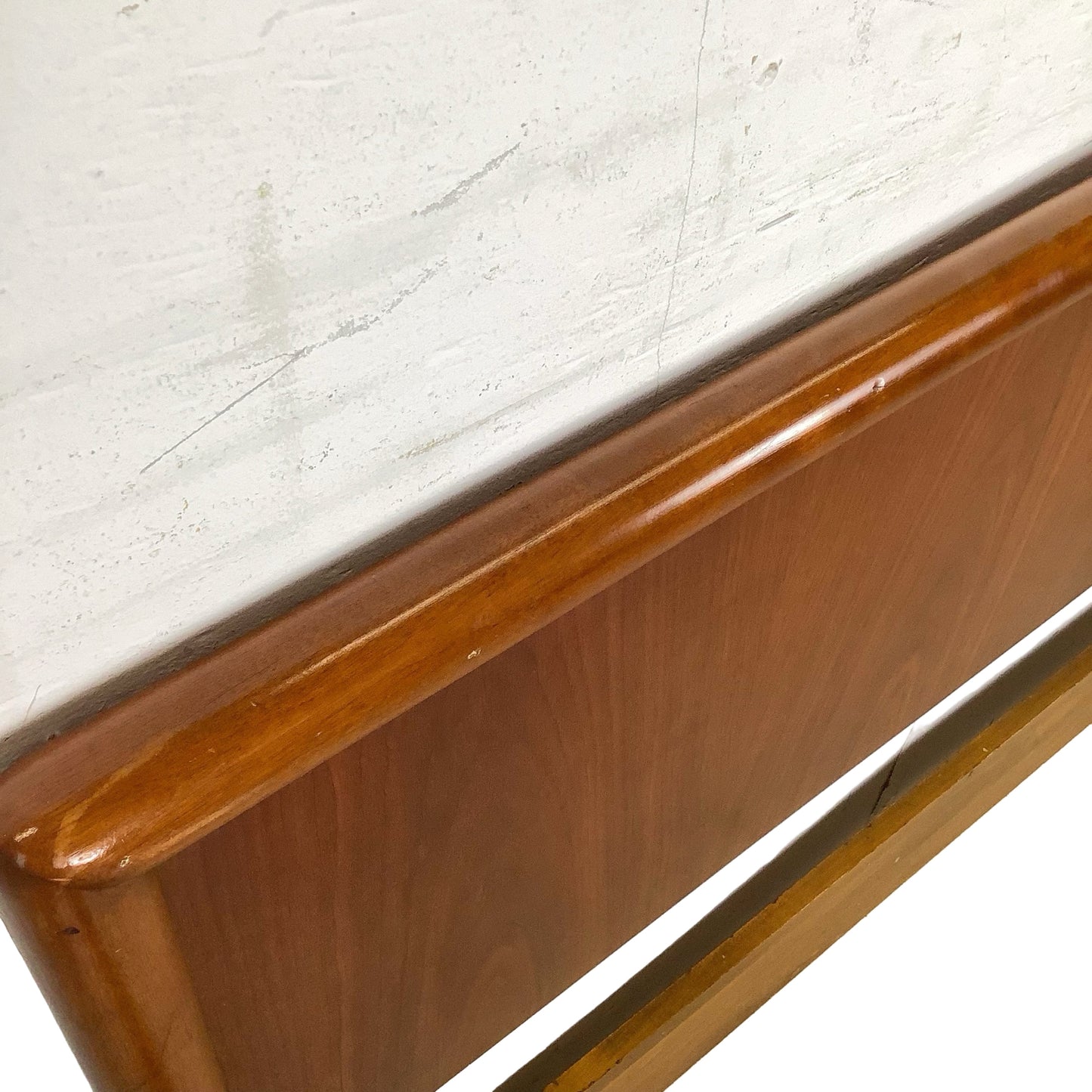 MCM Minimalist Walnut Headboard Attr. Robsjohn-Gibbings, Full