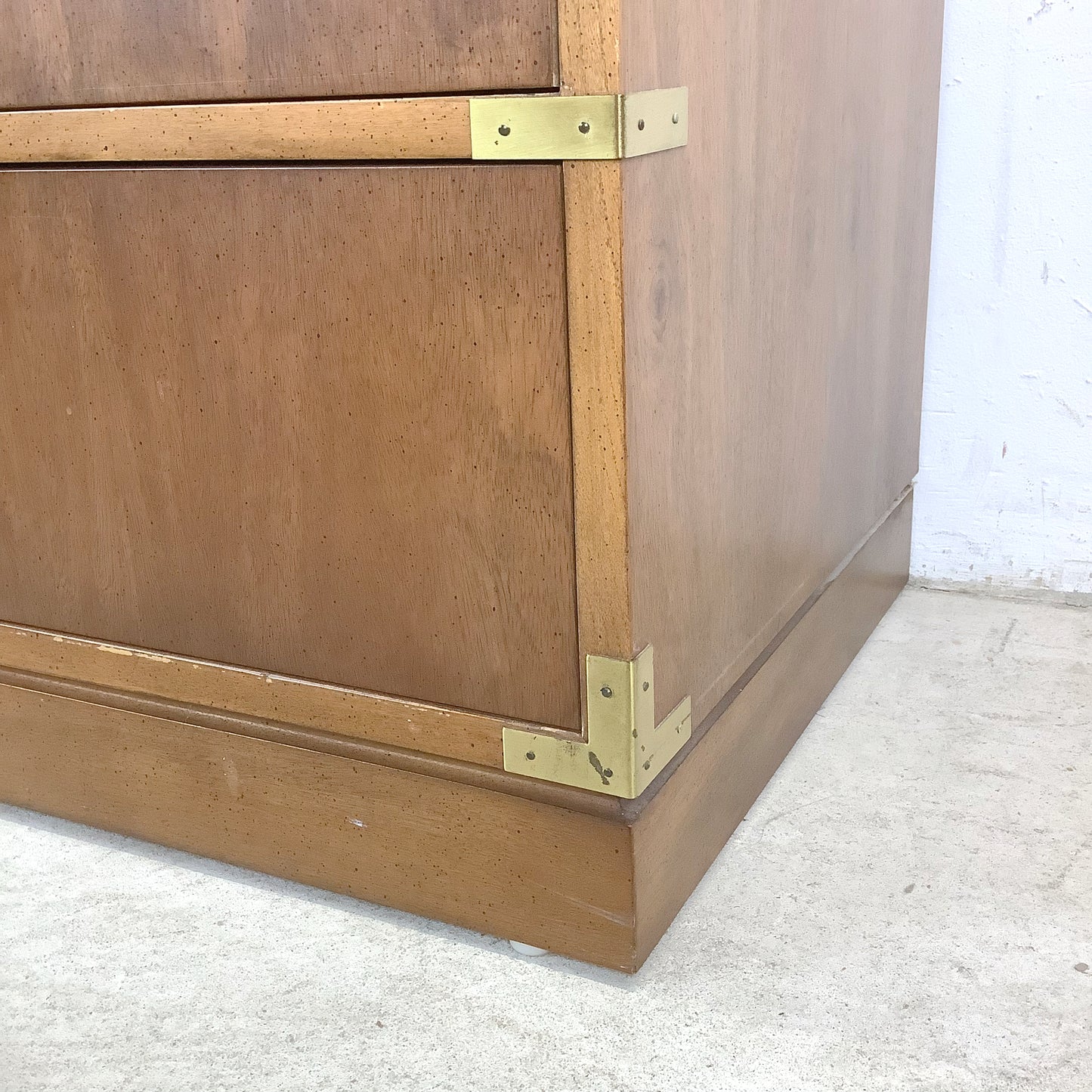 Vintage Three Drawer Campaign Dresser
