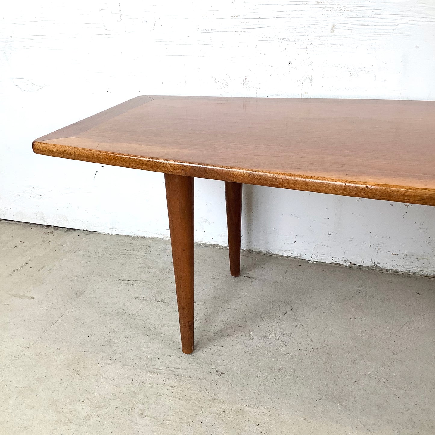 Scandinavian Modern Surfboard Teak Coffee Table