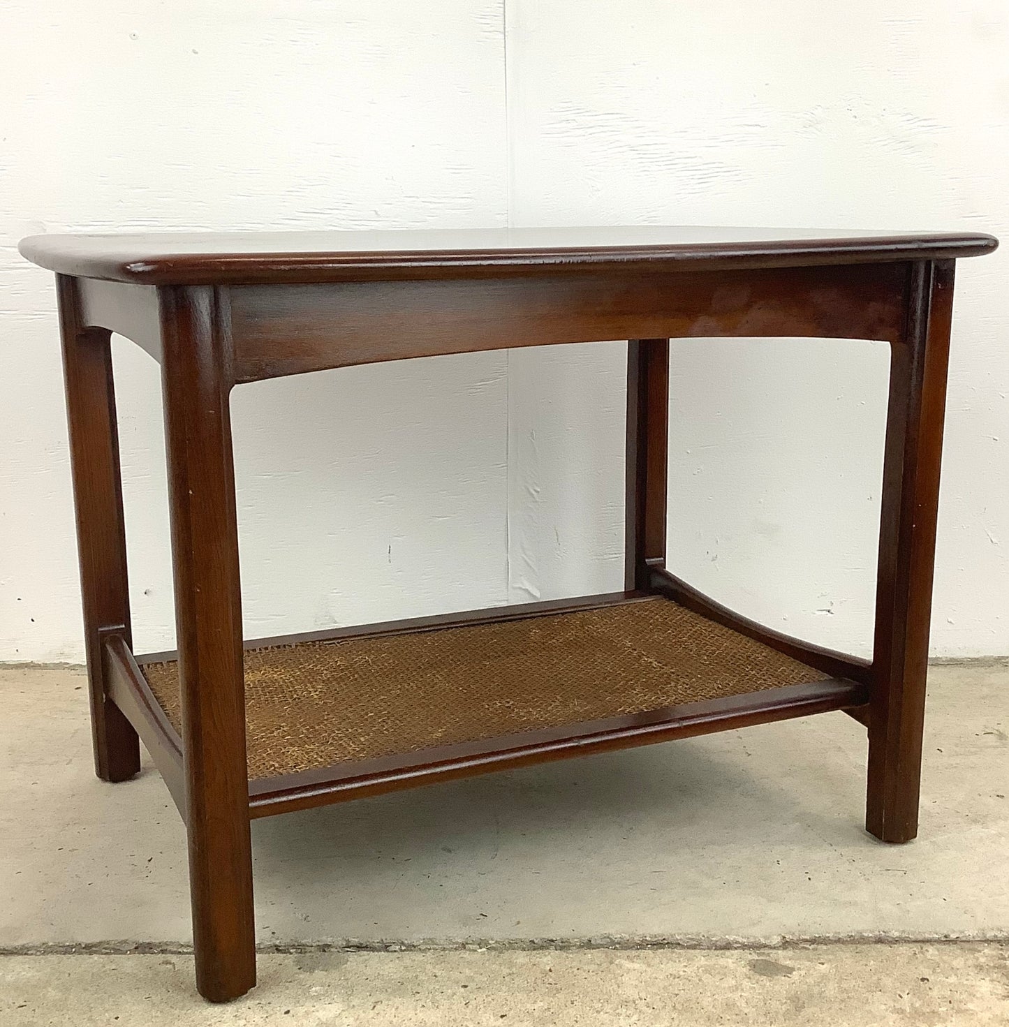 Mid-Century Side Table With Shelf