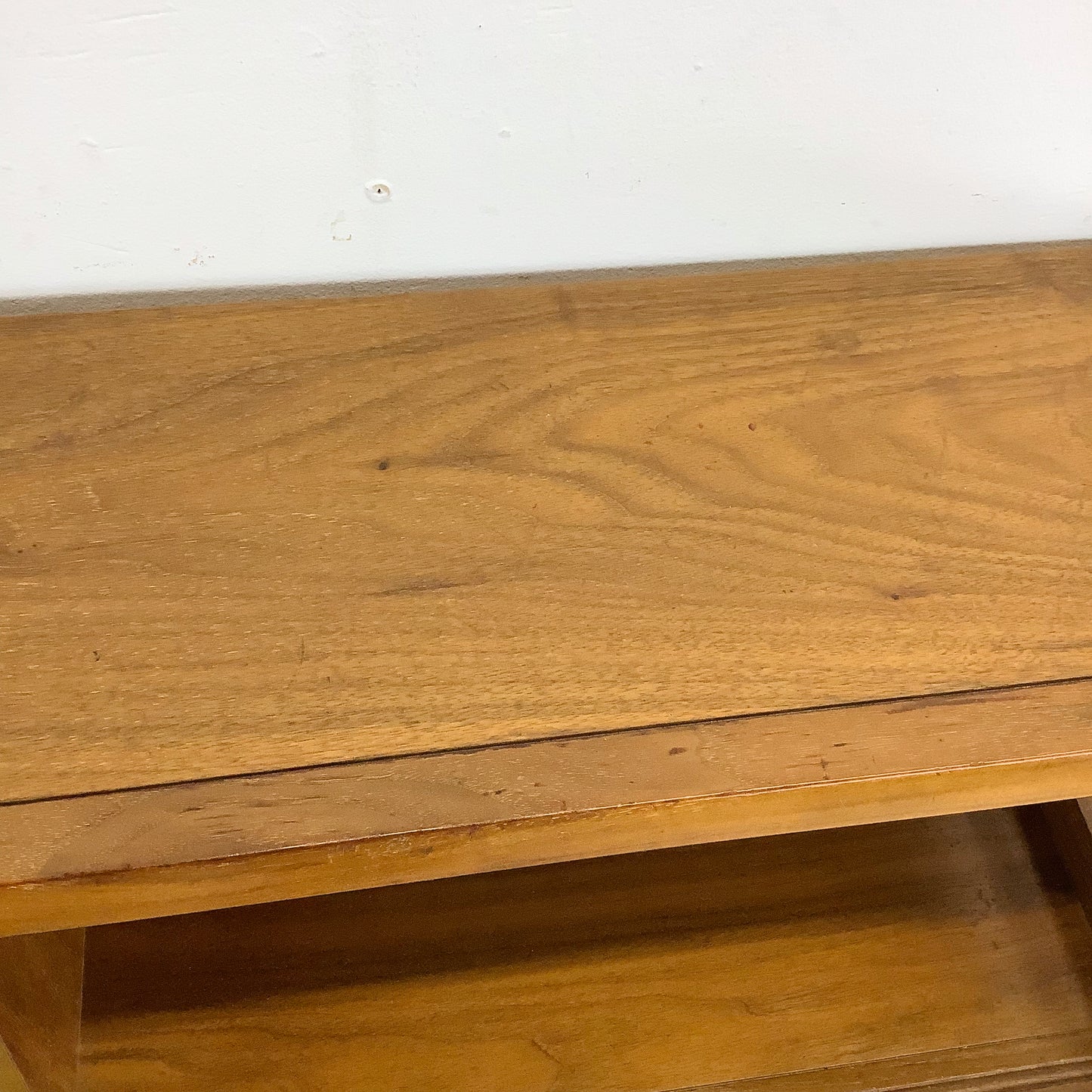 Full Size Mid-Century Walnut Storage Headboard