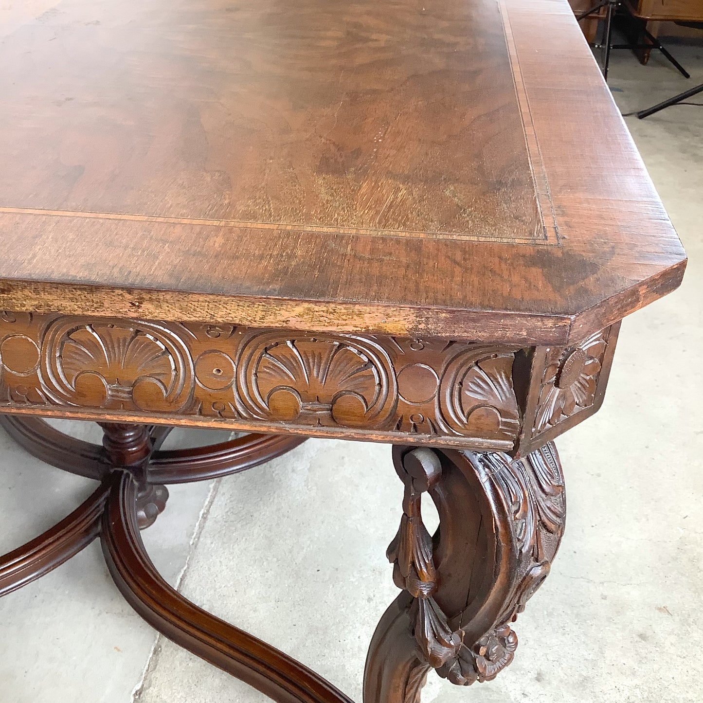72” Carved Renaissance Revival Dining Table