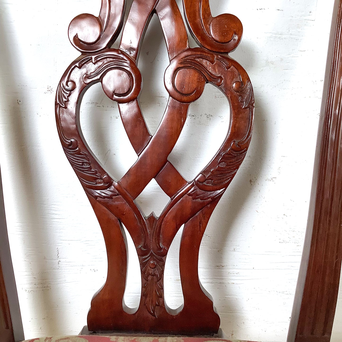 Set of Six Chippendale Style Mahogany Dining Chairs | Carved Splat Backs | Ball-and-Claw Feet