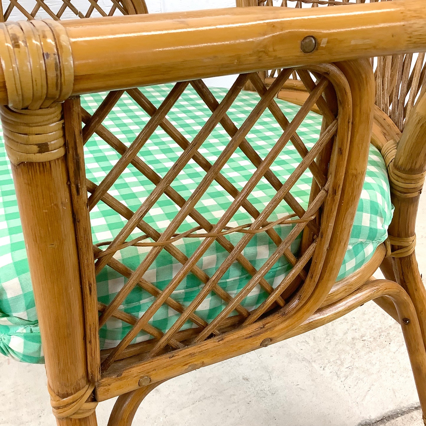 Vintage Coastal Rattan Armchair