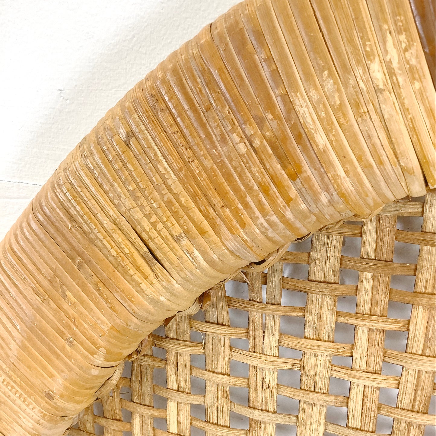 Vintage Coastal Arch Rattan Headboard- Twin