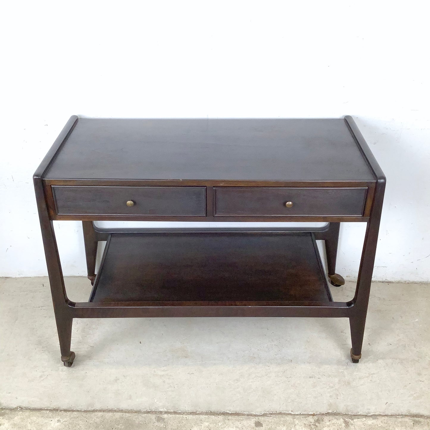 Mid-Century Mt. Airy Facade Rolling Bar Cart