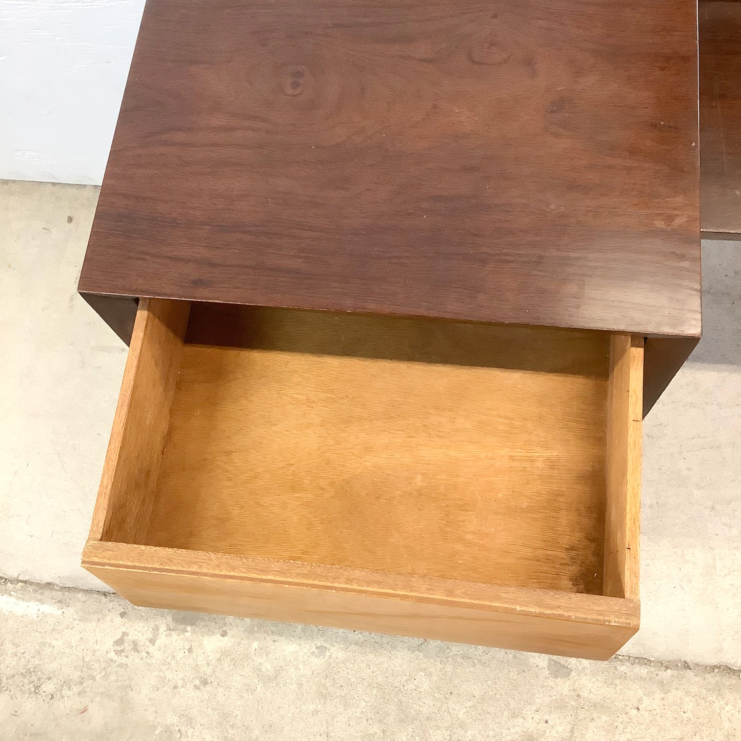 Mid-Century Vanity & Mirror With Stool