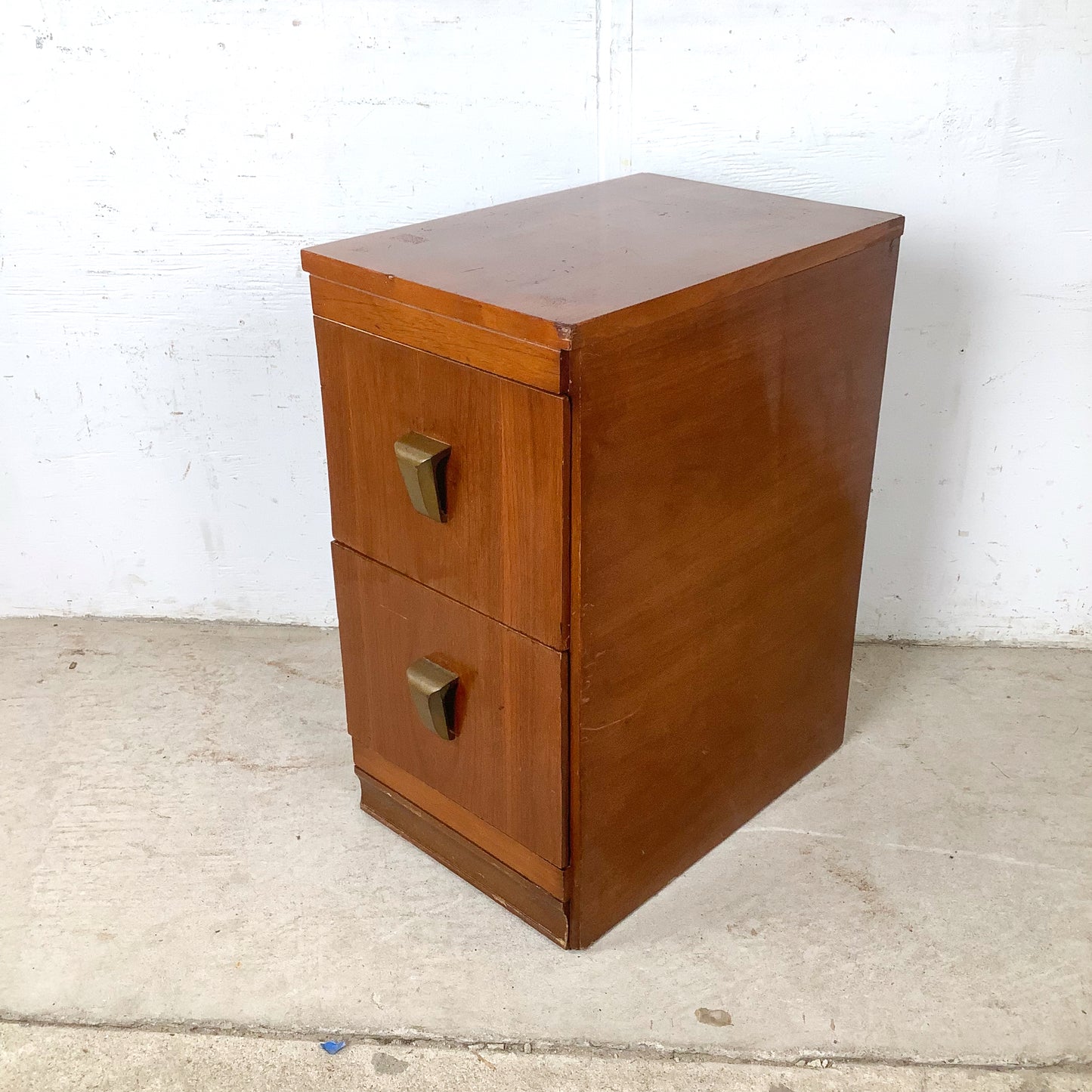 American Modern Two-Drawer Bedside Nightstand