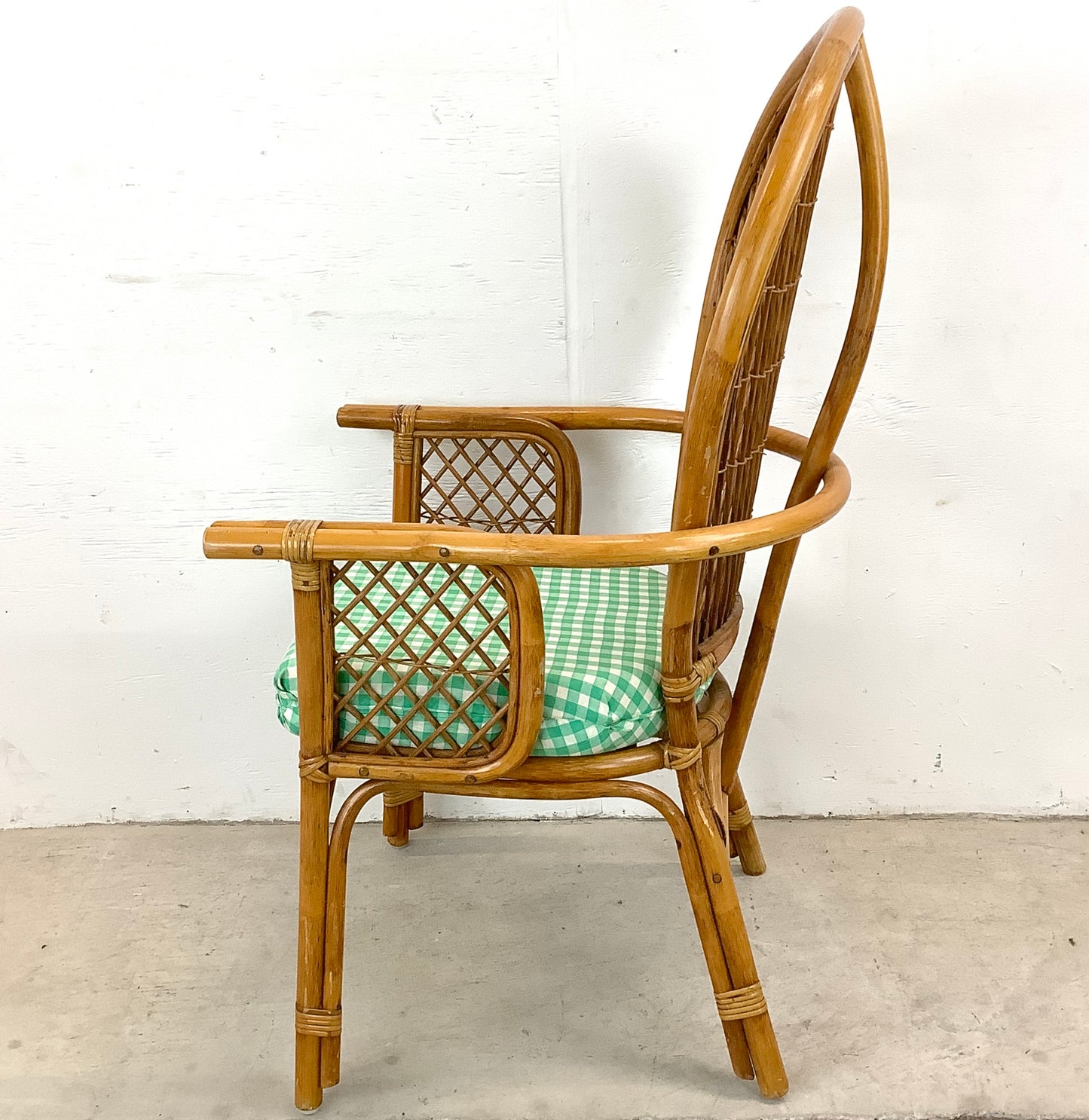 Vintage Coastal Rattan Armchair