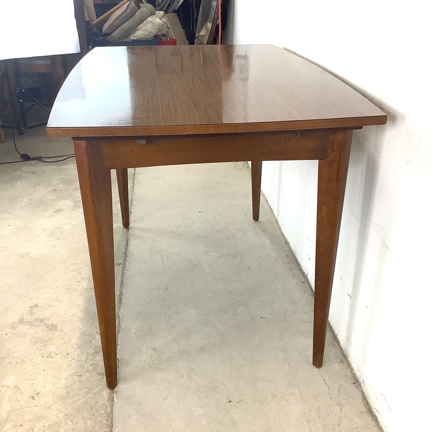 Petite Mid-Century Dining Table With leaves
