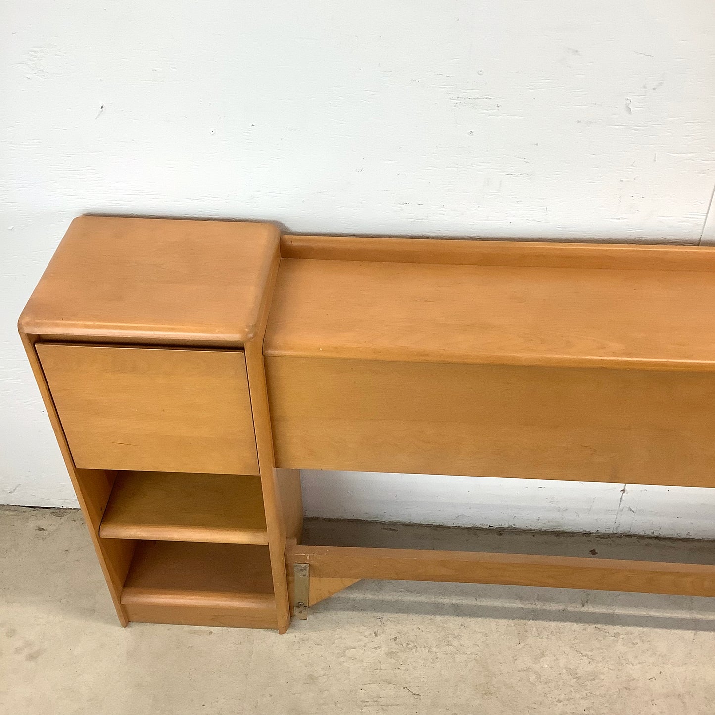 Vintage Storage Headboard With Built in Nightstands by Heywood-Wakefield