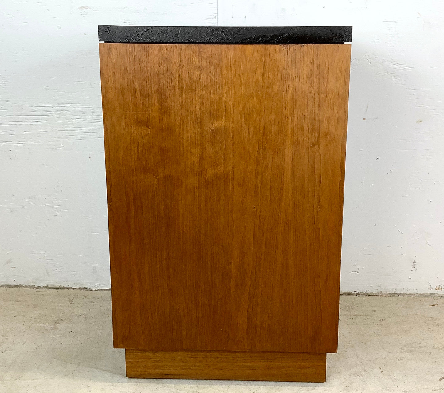 Vintage Modern End Table With Stone Top