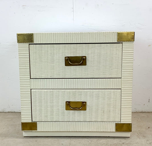 Hollywood Regency Campaign Style Nightstand