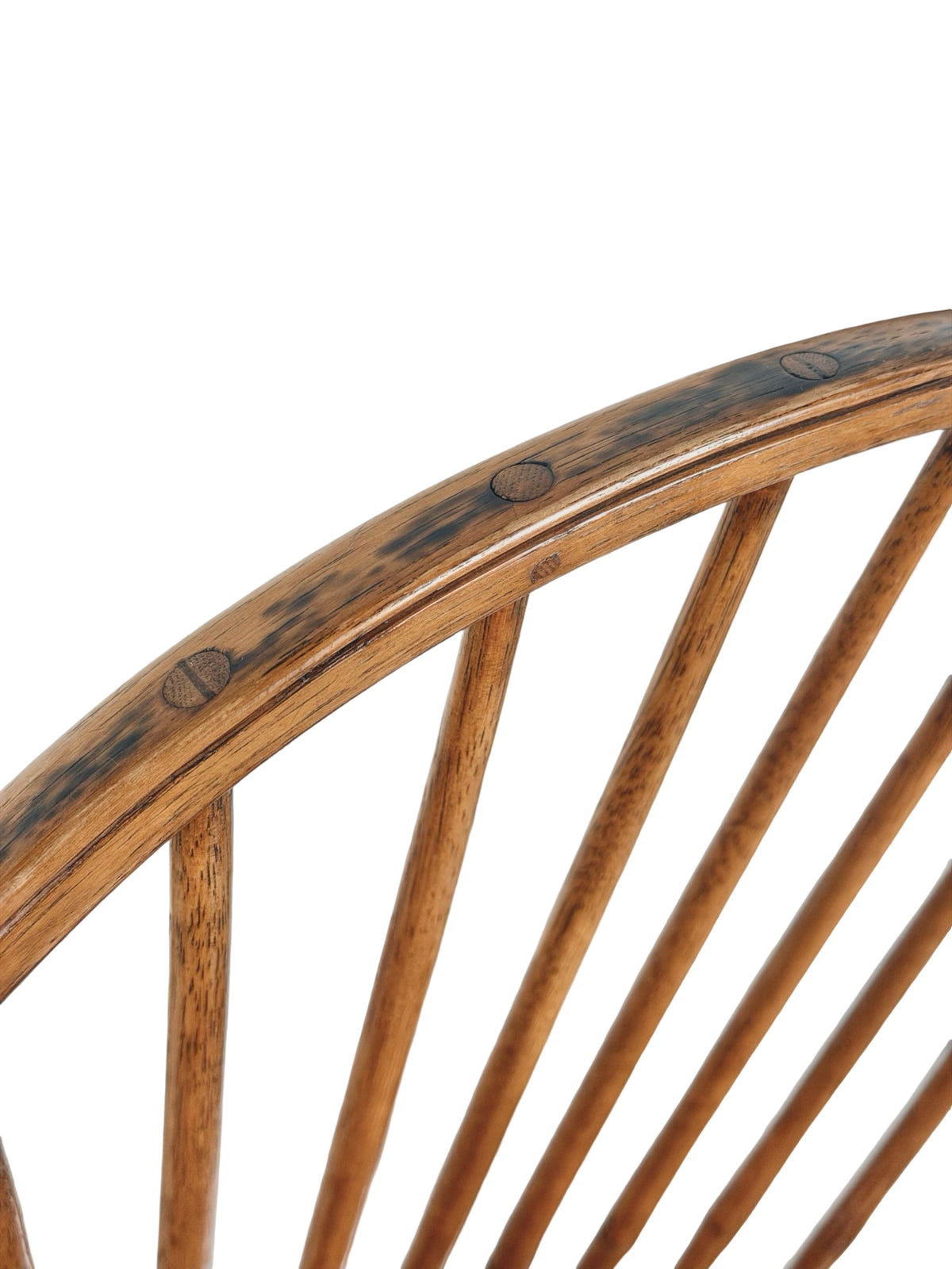 Antique Continuous-Arm Windsor Spindle-Back Wooden Chair