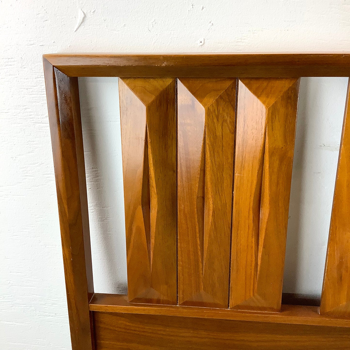 Mid-Century Walnut Headboard by Albert Parvin for James Cameron - King