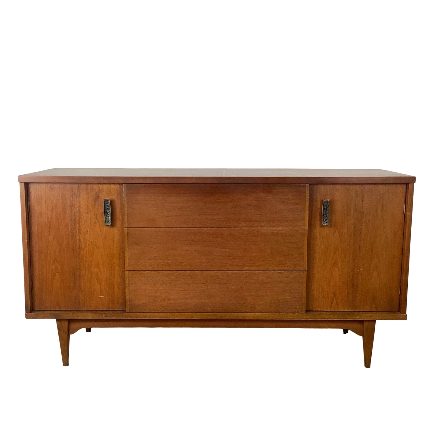 Mid-Century Walnut Sideboard Credenza Cabinet