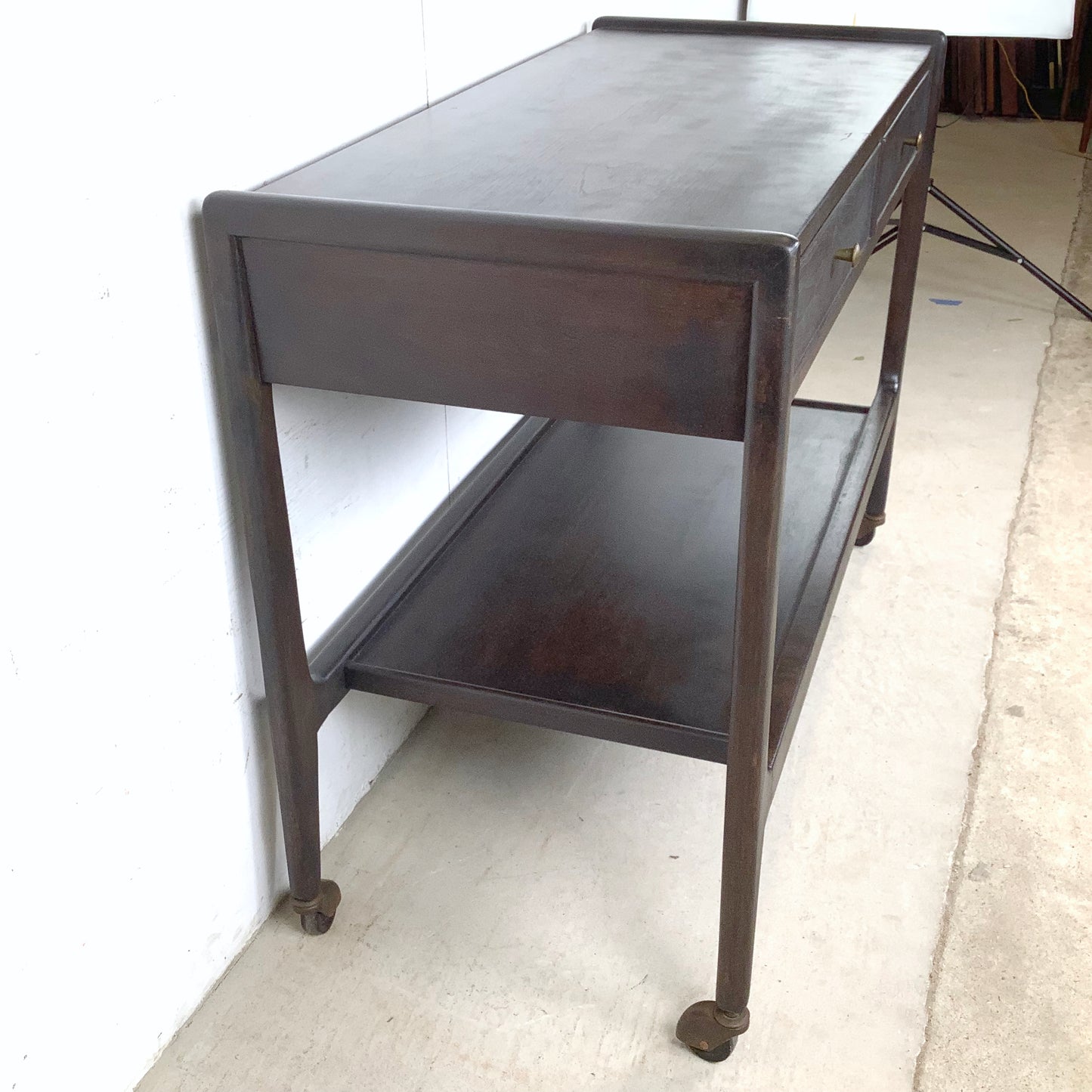 Mid-Century Mt. Airy Facade Rolling Bar Cart