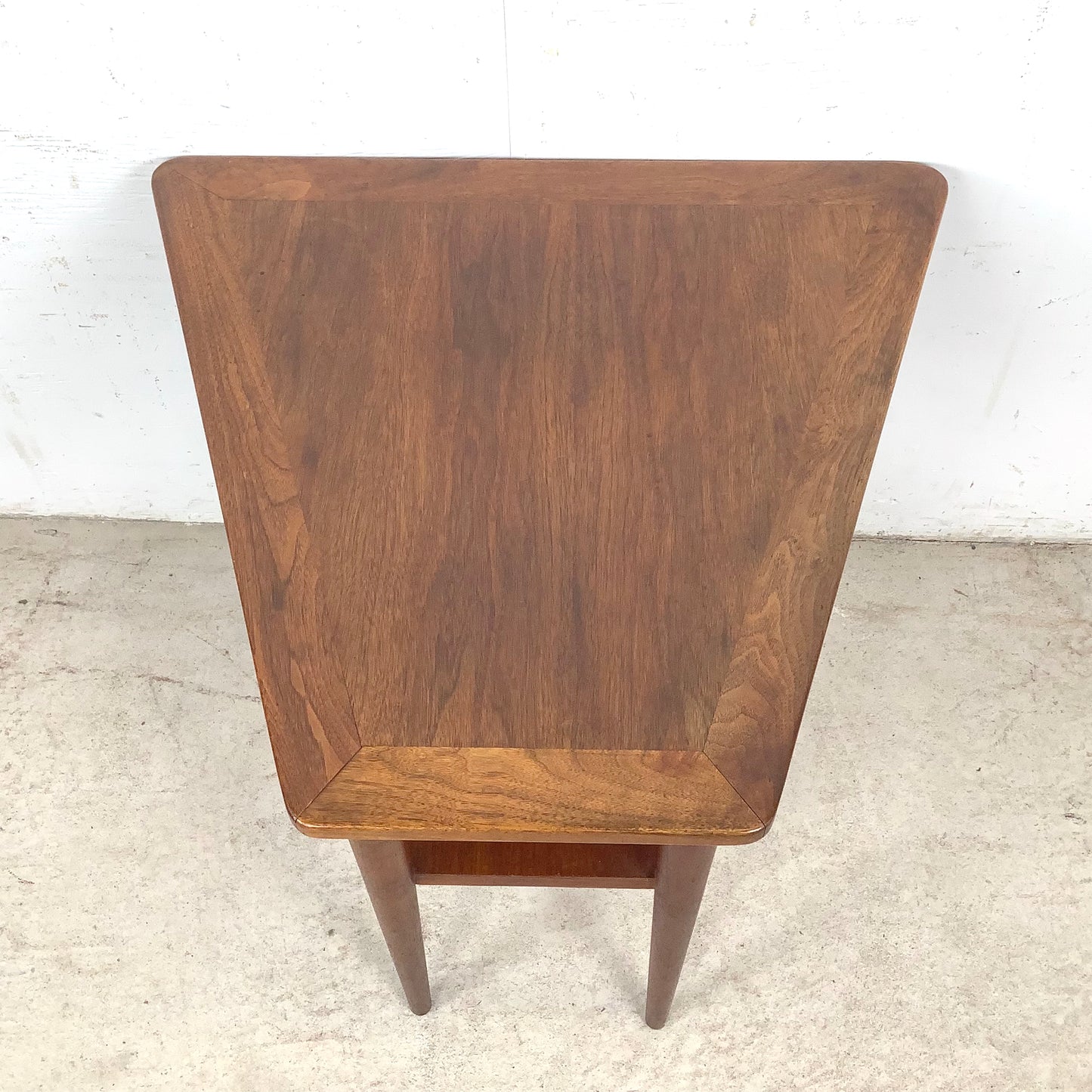 Vintage Trapezoidal Teak End Table