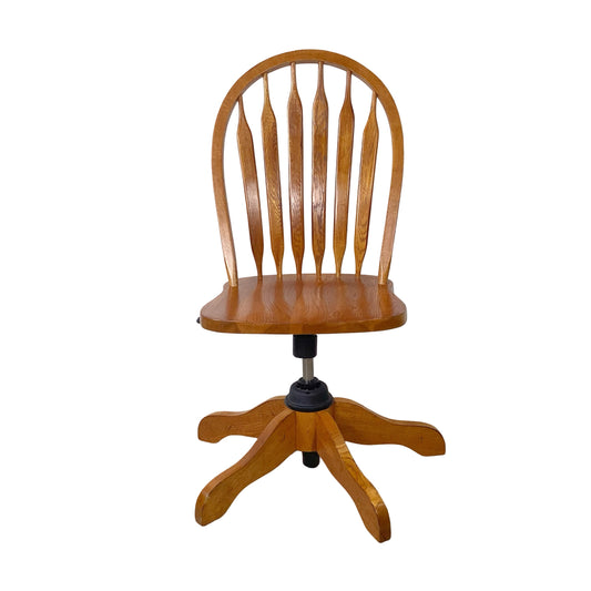 Vintage Scandinavian Modern Teak Swivel Desk Chair