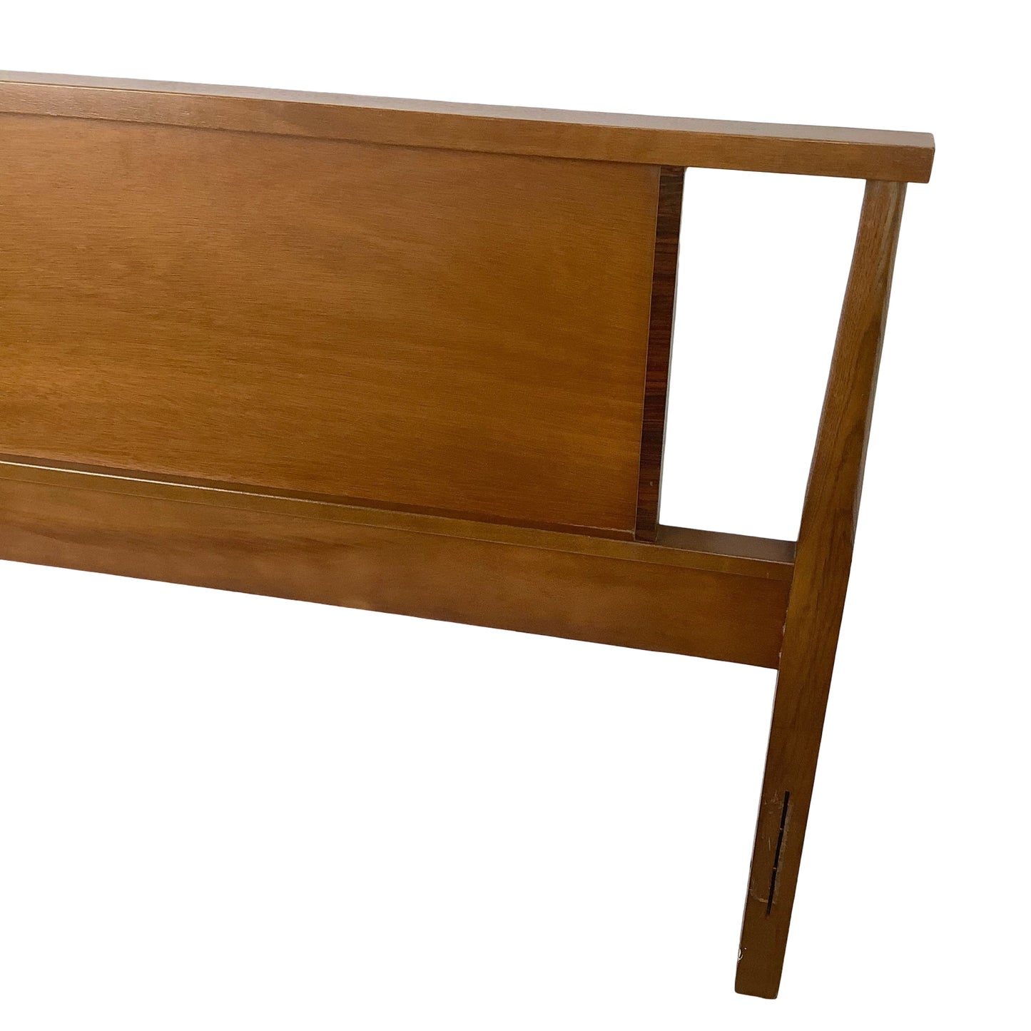 Mid-Century Modern Walnut Headboard | Vintage Full Size | Open Frame Design