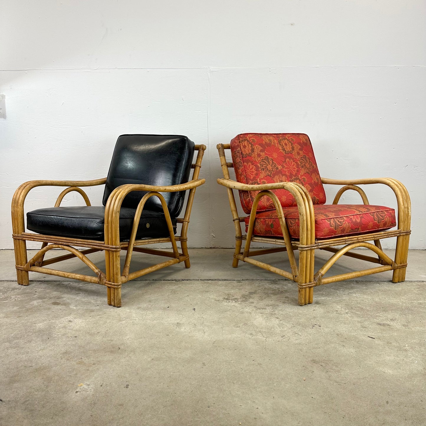 Vintage Bamboo Lounge Chairs- a Pair