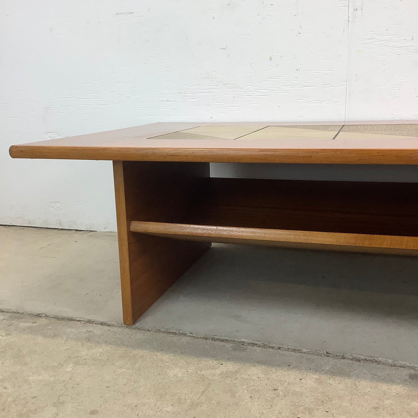 Danish Modern Teak & Tile Coffee Table