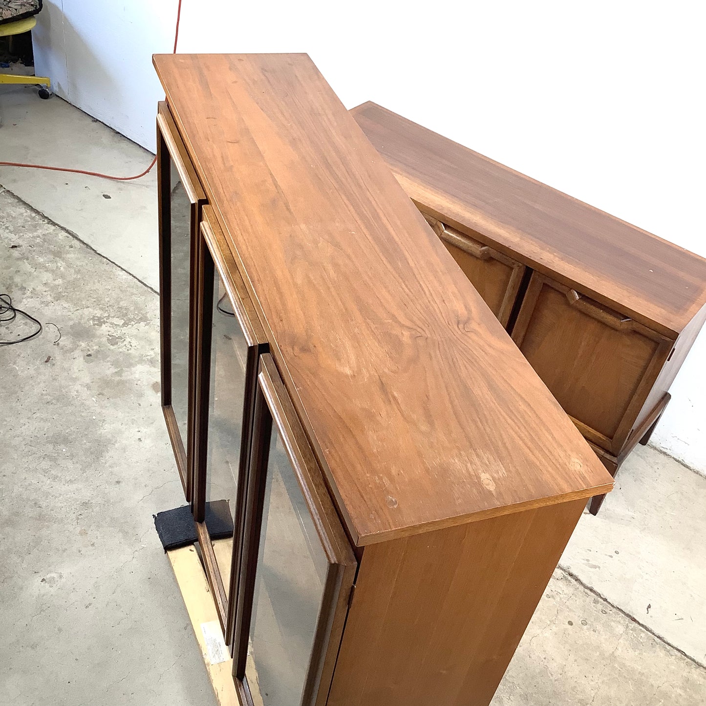 Mid-Century Credenza With Display Topper