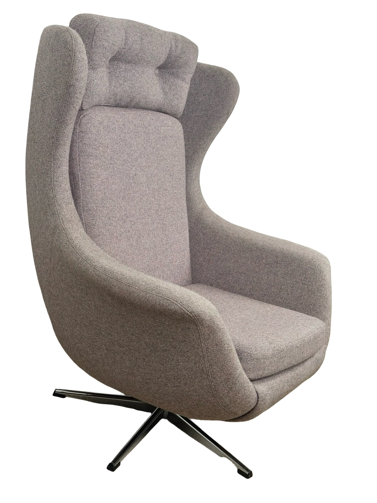 Modern Mid-Century Style Wingback Swivel Lounge Chair