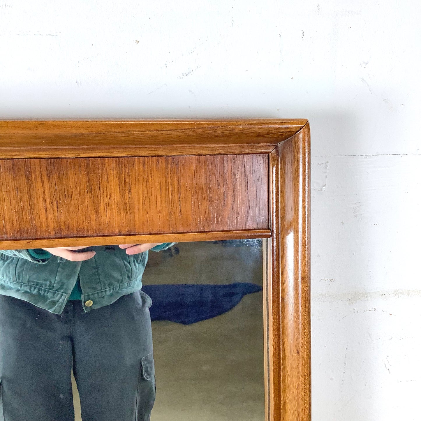 Large Mid-Century American Walnut & Pecan Mirror