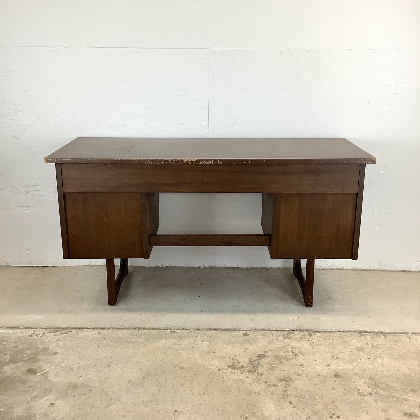 Mid-Century Six Drawer Writing Desk