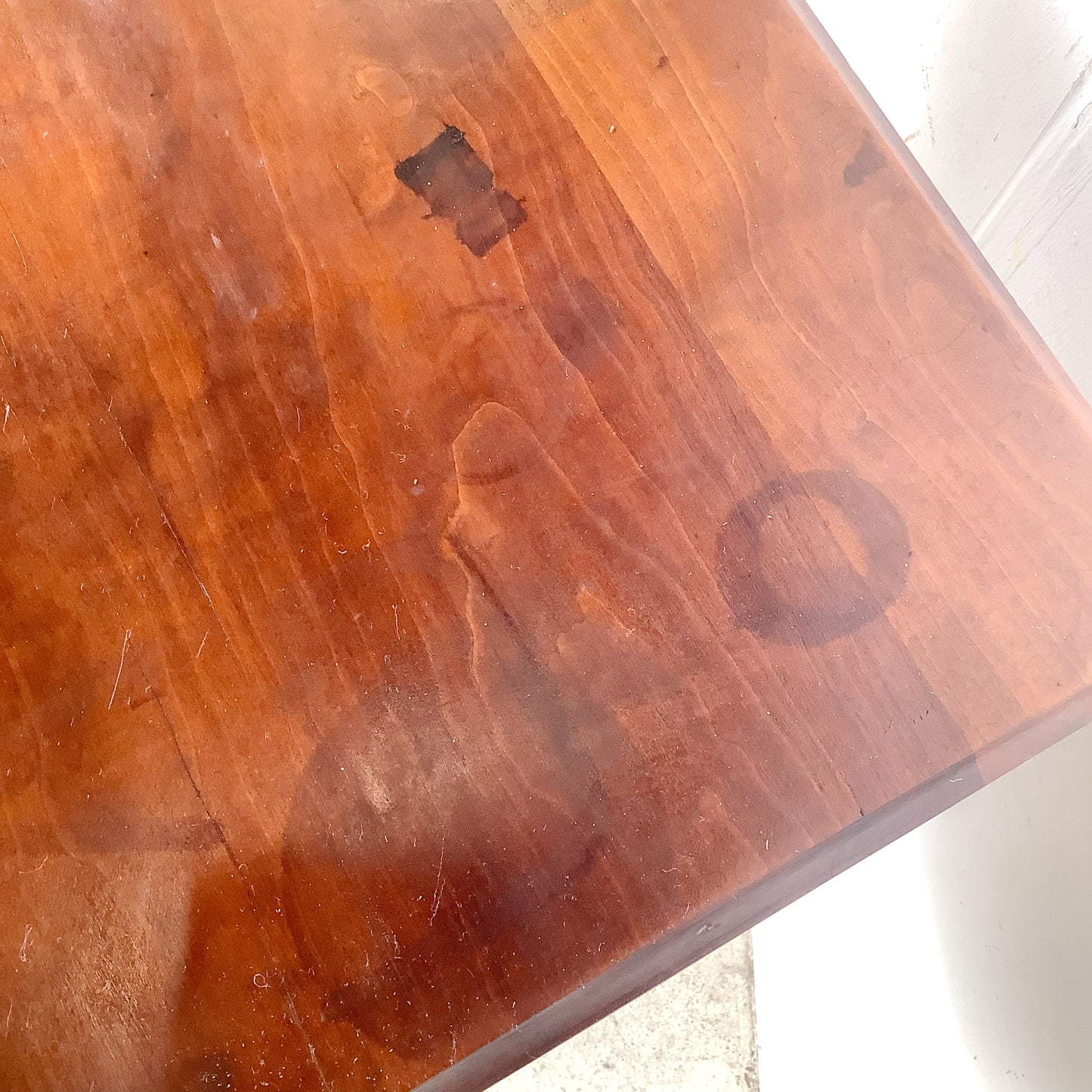 19th Century French Provincial Hand-Carved Walnut Side Table