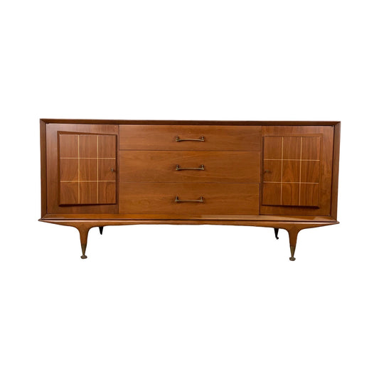 Mid-Century Modern Dresser with Hidden Drawer Storage