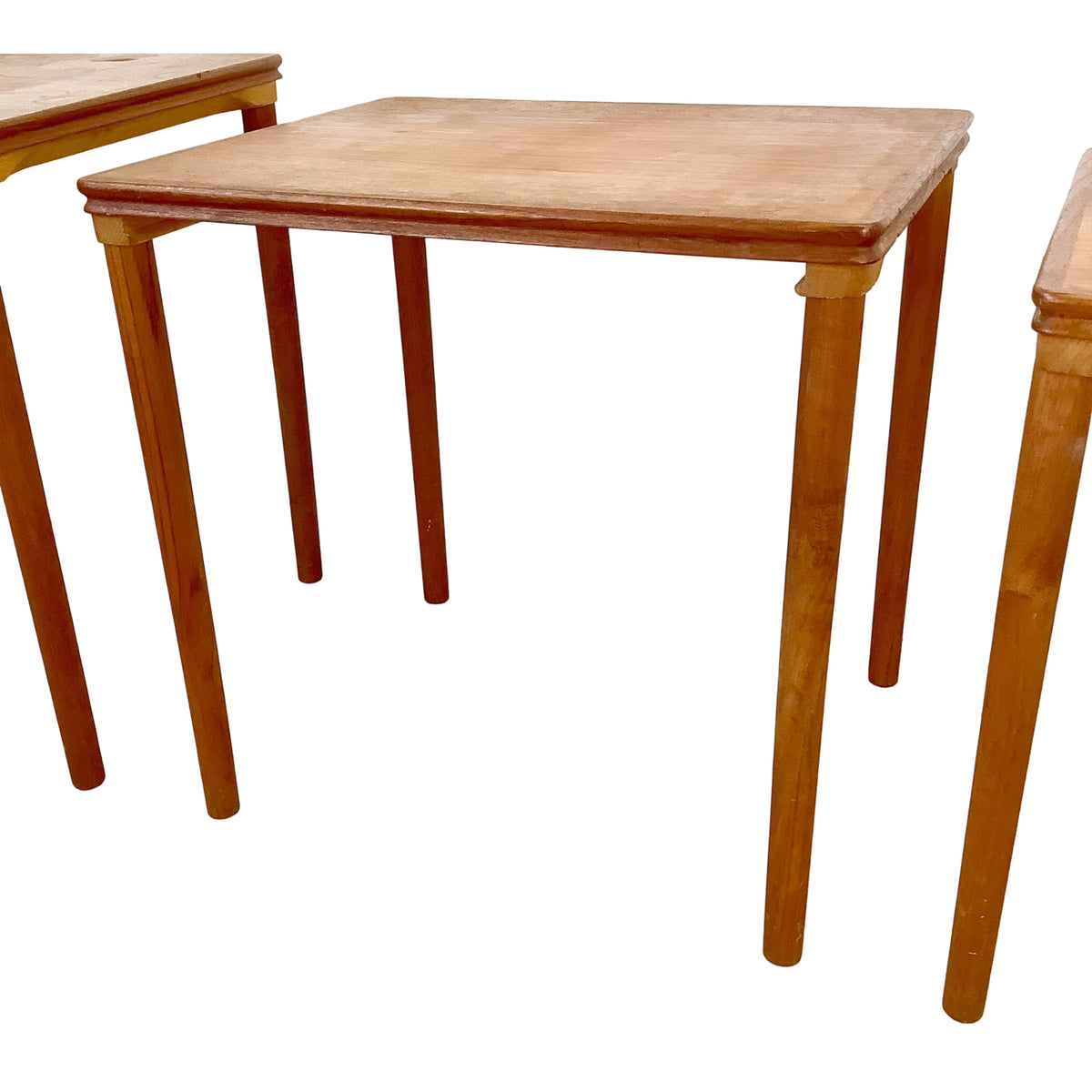 Mid-Century Modern Teak Nesting Tables – Set of Three
