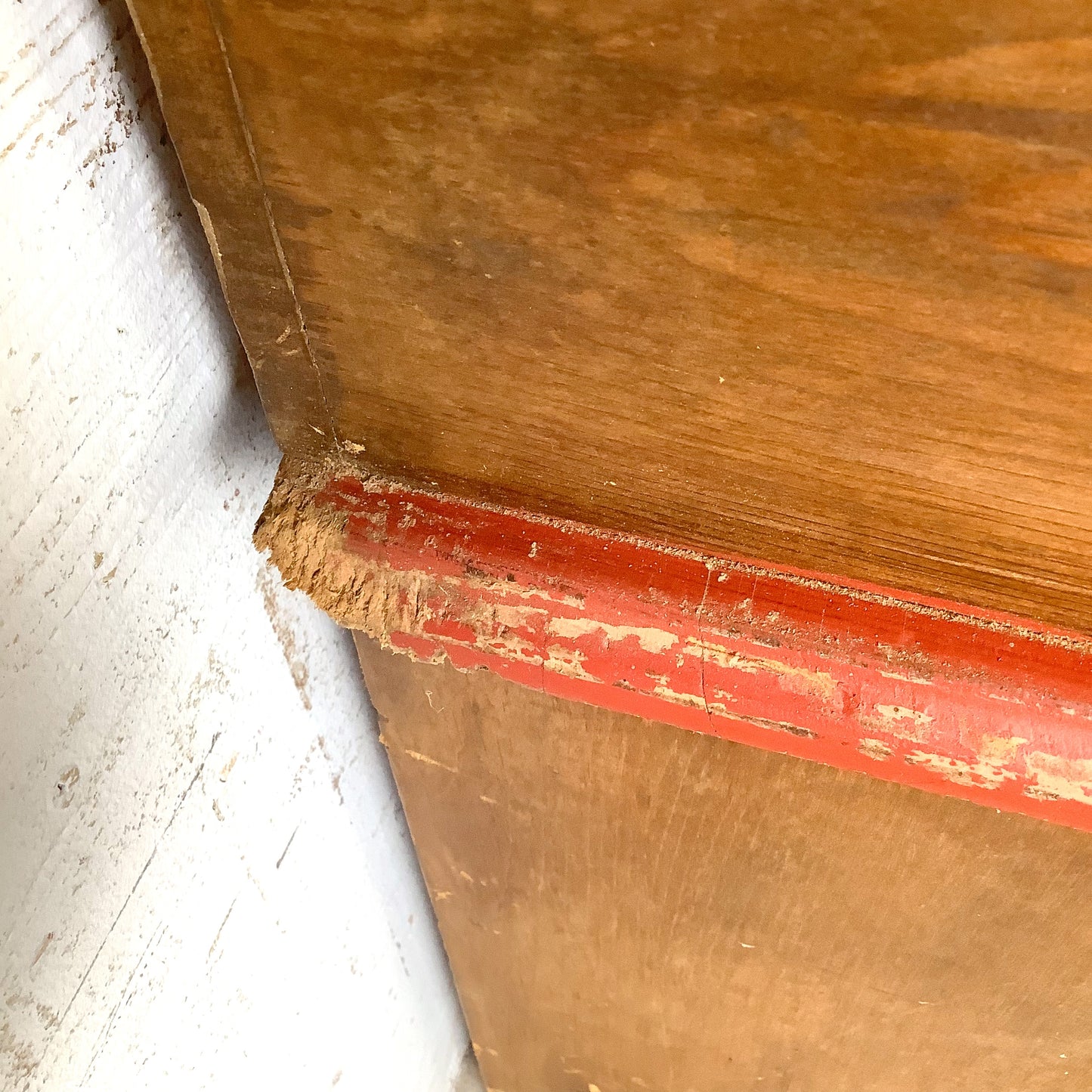Antique American Primitive Painted Pine Farmhouse Cabinet