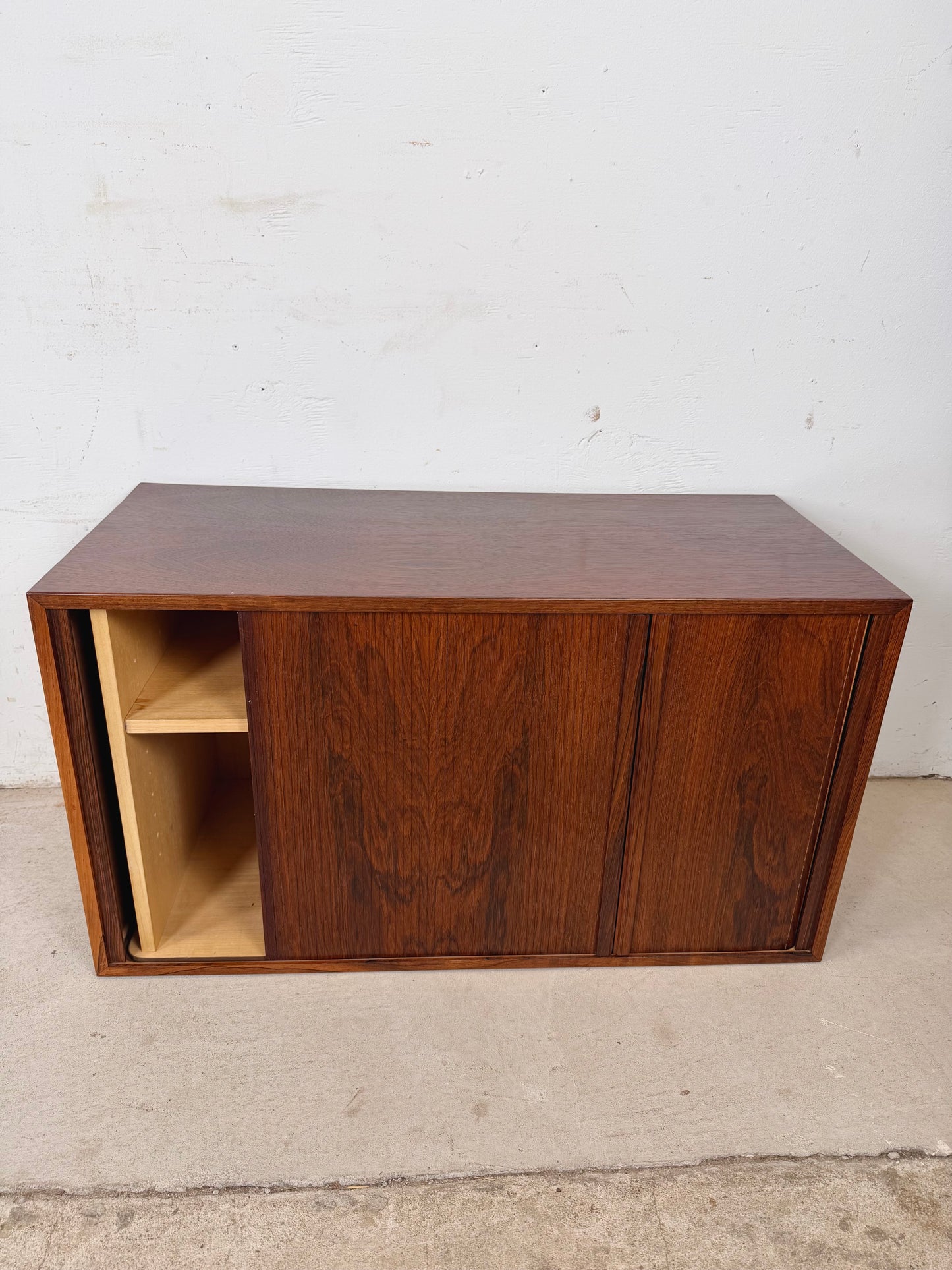 MCM Rosewood Three-Bay Modular Wall Unit, HG Systemi— Denmark, Cado Style