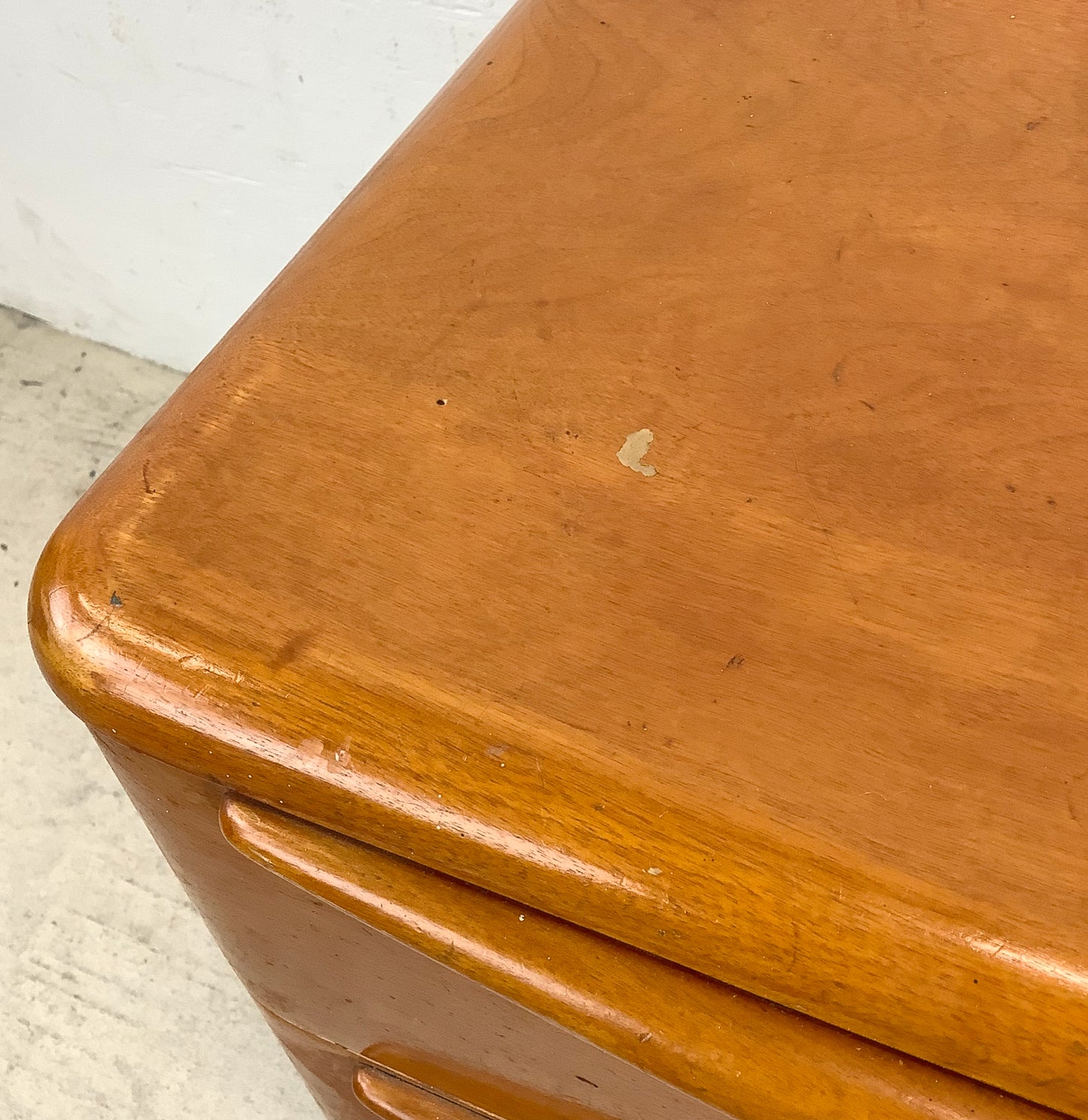 Vintage Three Drawer Bedside Dresser by Heywood Wakefield