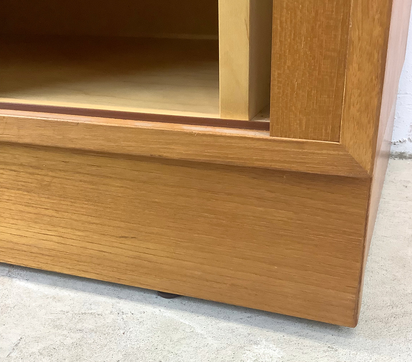 Scandinavian Modern Teak Credenza With Tambour Doors