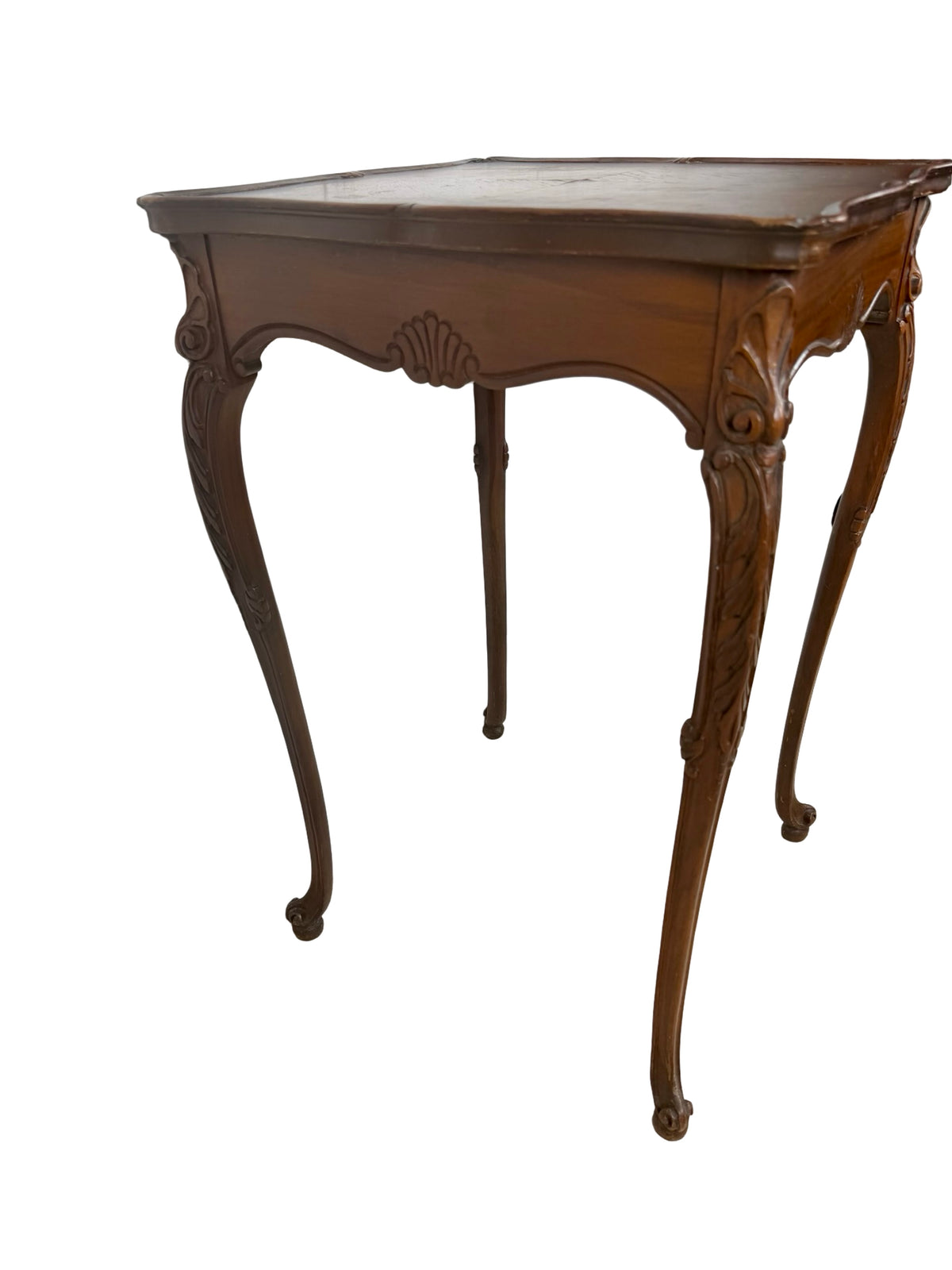 Vintage French Provincial Tall Square Occasional Table