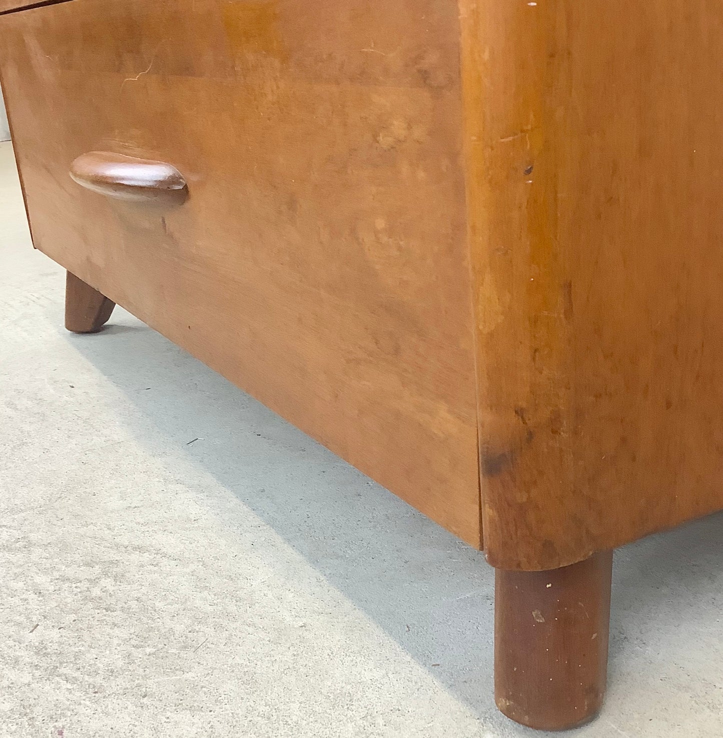 Mid-Century Four Drawer Dresser With Writing Desk
