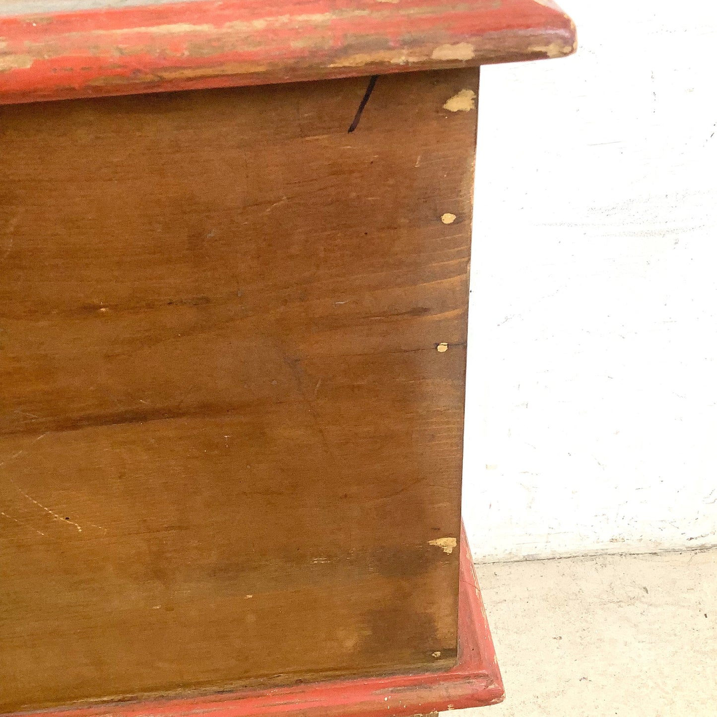 Antique American Primitive Painted Pine Farmhouse Cabinet
