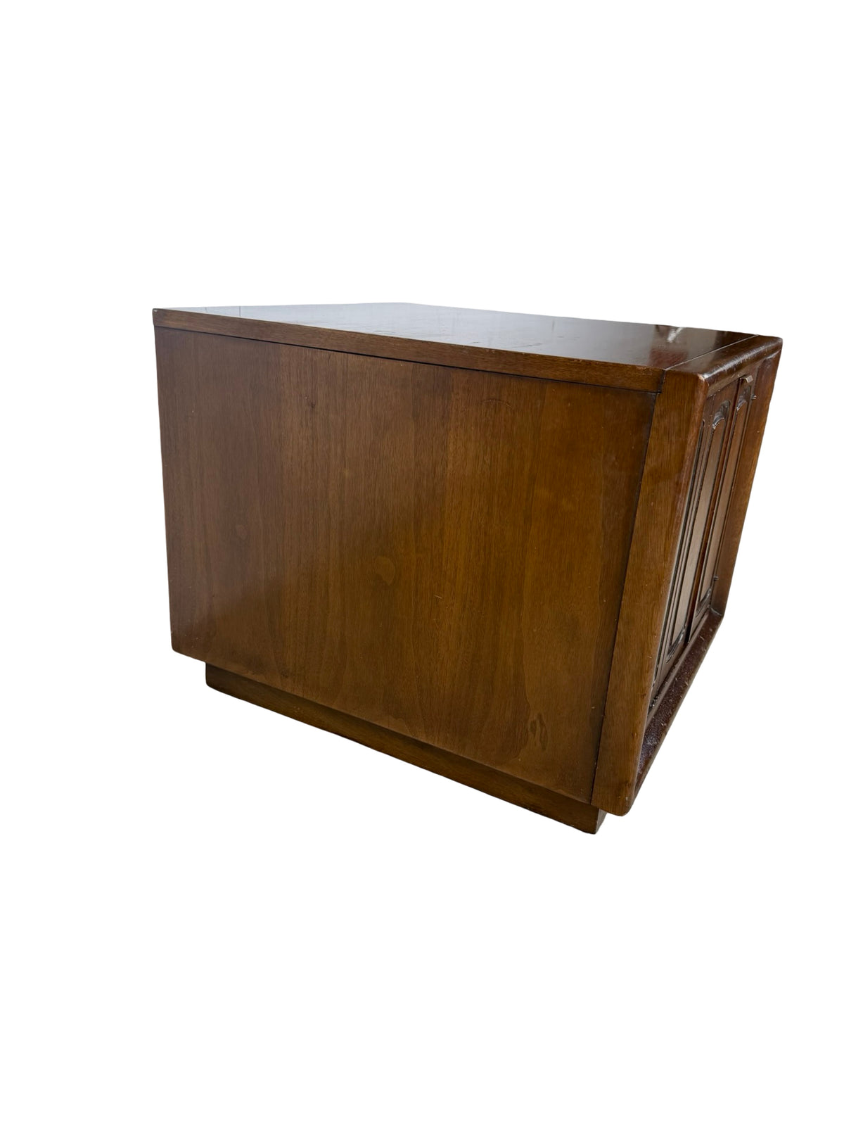 Vintage Broyhill Premier Emphasis Walnut Mid-Century Cabinet End Table / Nightstand