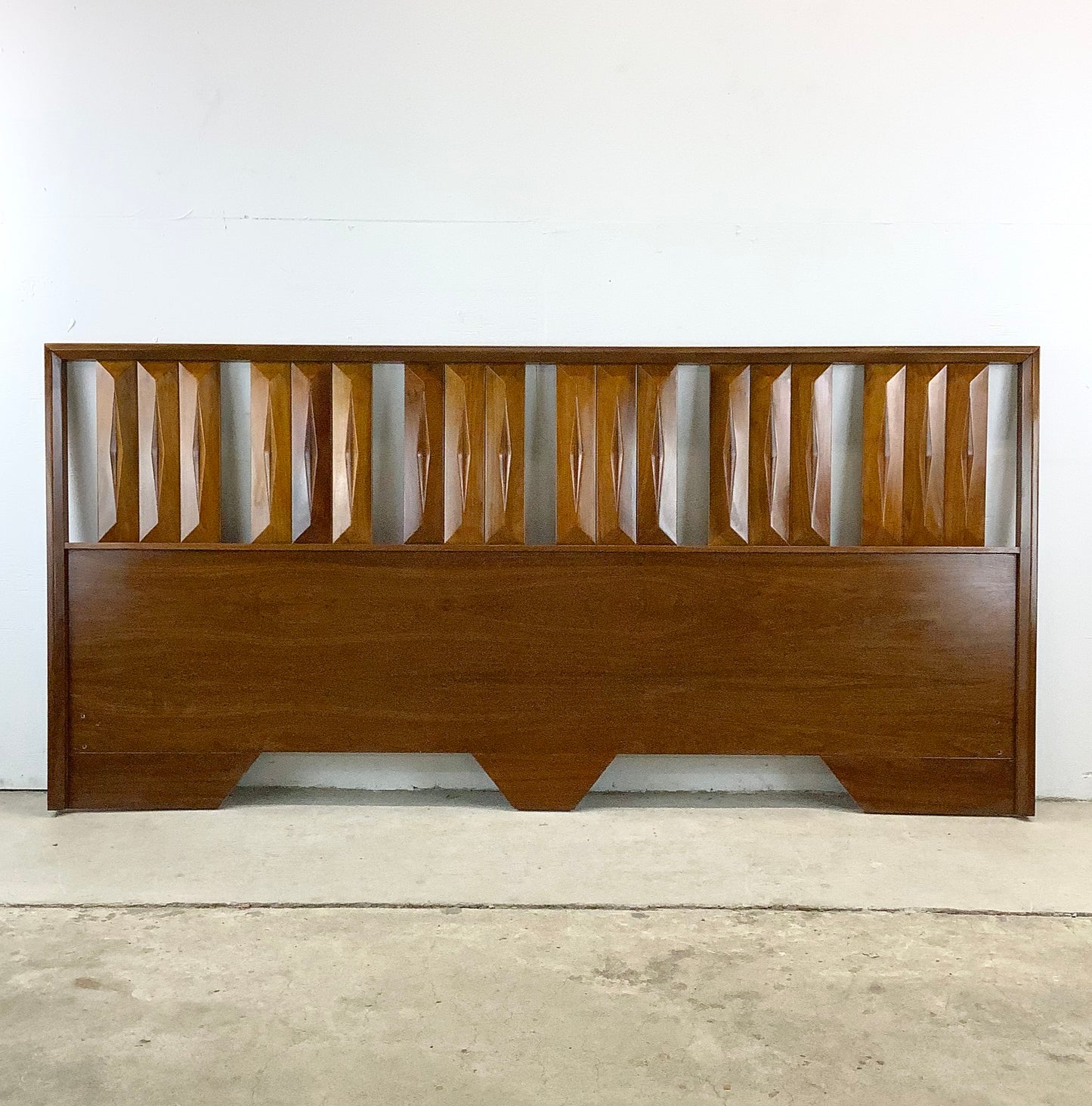 Mid-Century Walnut Headboard by Albert Parvin for James Cameron - King