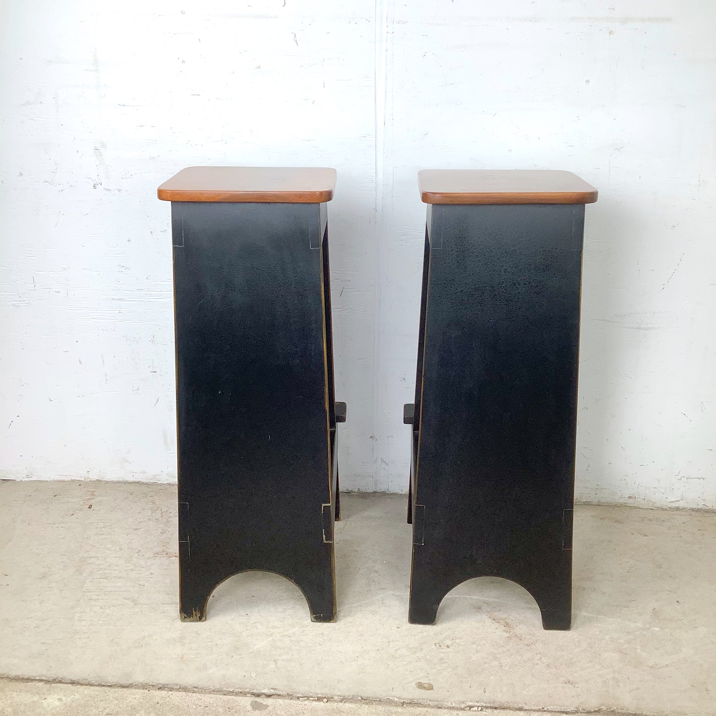 Pair of Contemporary Architectural Shaker Style Step Stools
