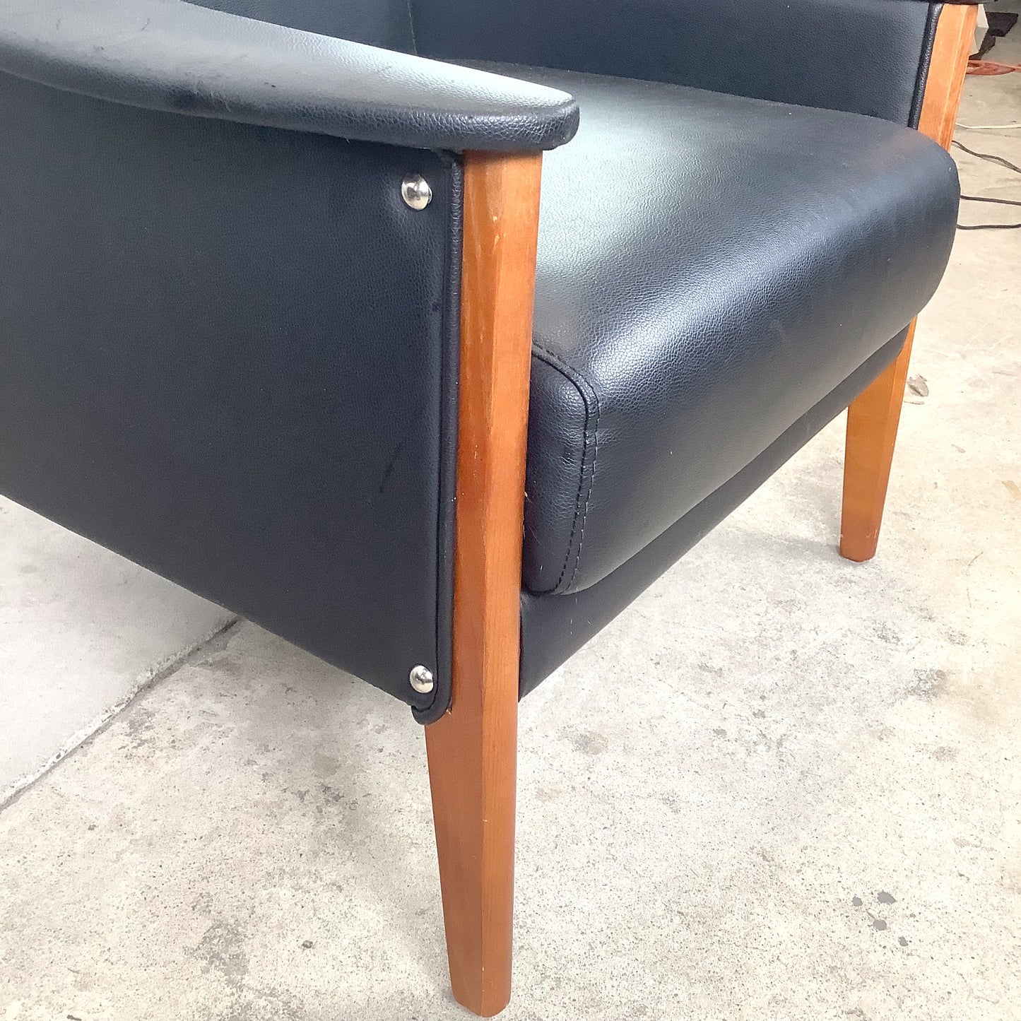 Pair Modern Gio Ponti Style Armchairs