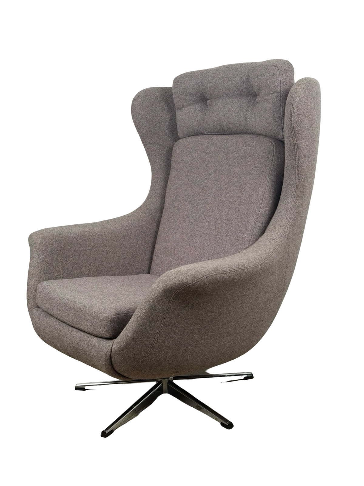 Modern Mid-Century Style Wingback Swivel Lounge Chair