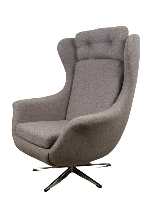 Modern Mid-Century Style Wingback Swivel Lounge Chair