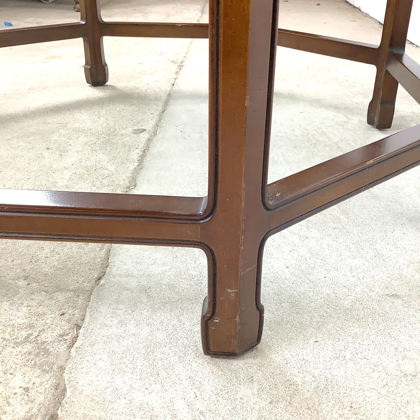 Vintage Modern Octagonal Glass Coffee Table