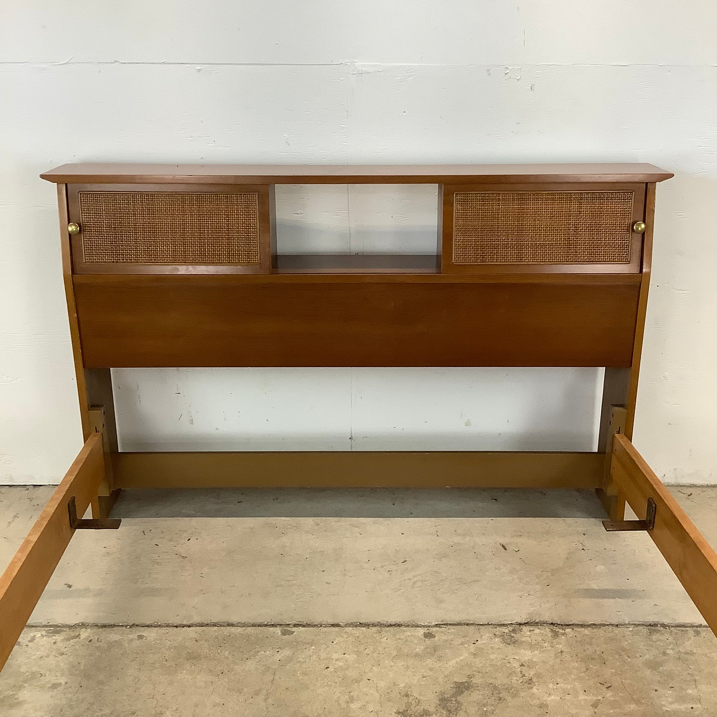 Vintage Mid-Century Bed Frame with Storage- Full