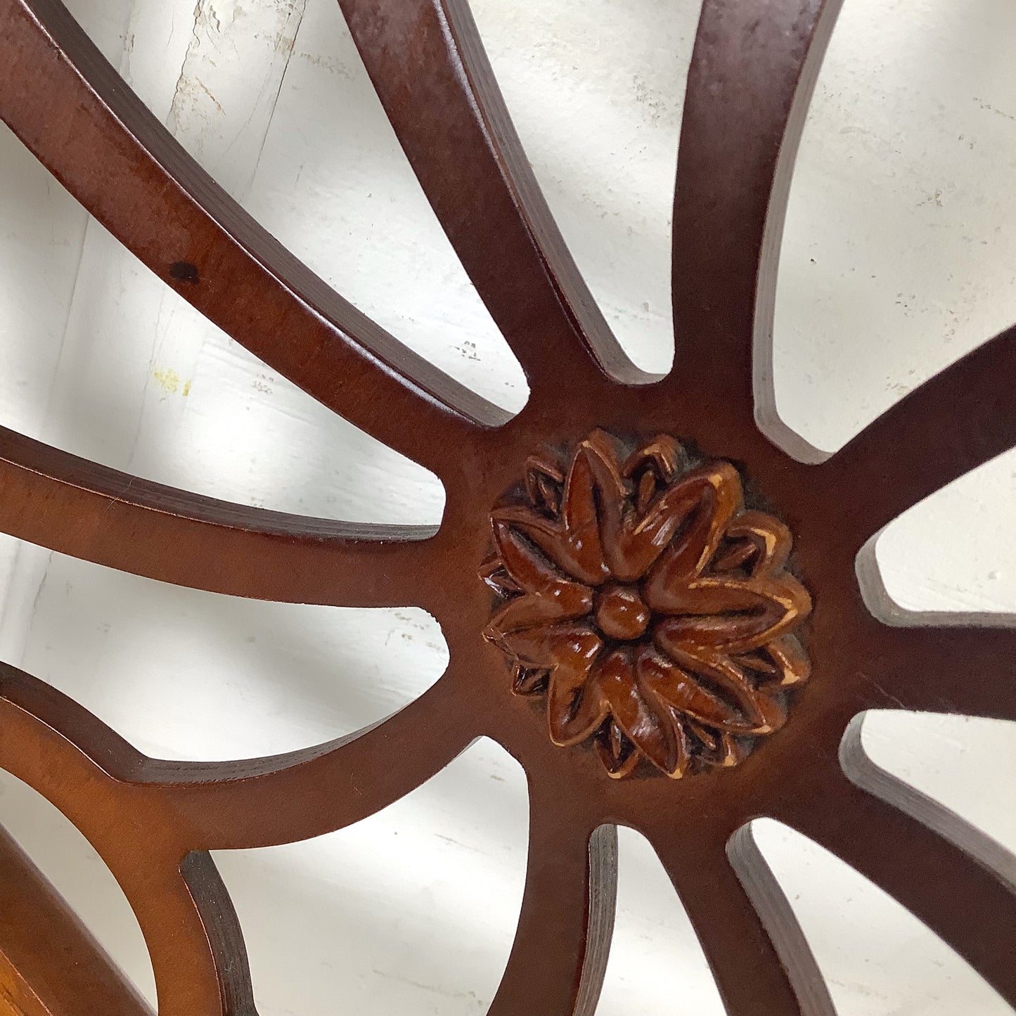 Hepplewhite Spider Back Mahogany Armchair | Upholstered Seat | Late 20th Century
